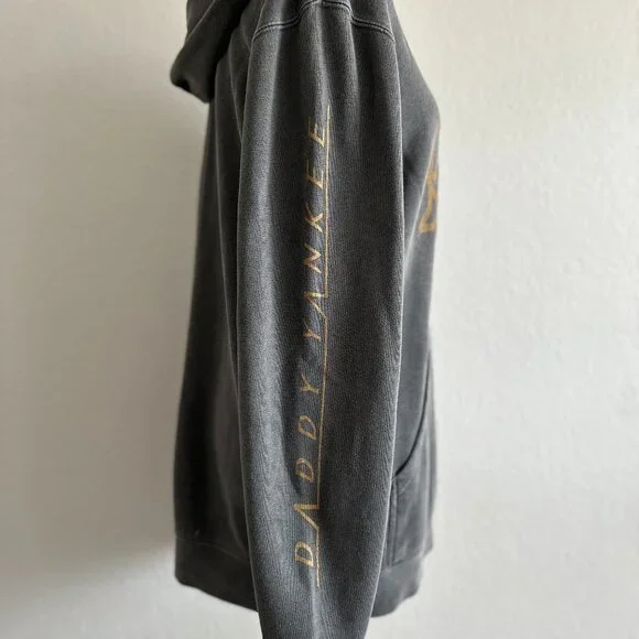 Daddy Yankee “Legendaddy” Hoodie - Medium - Charcoal Gray with Gold Print - Picture 3 of 8